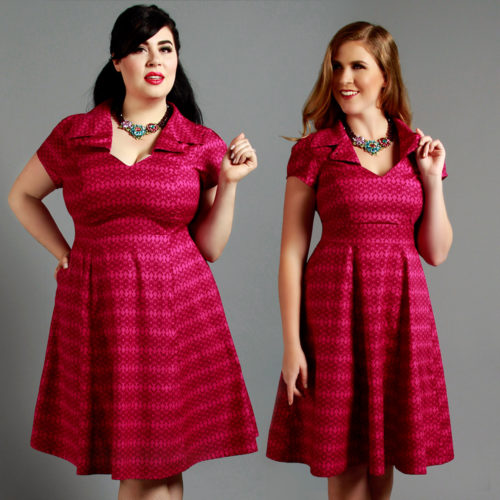 Cherry Velvet Plus Retro Glam Dresses For Bombshells And Curvy Vixens